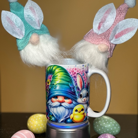 Hand Crafted Easter Gnome Sublimated 15oz Mug - Picture 4 of 5